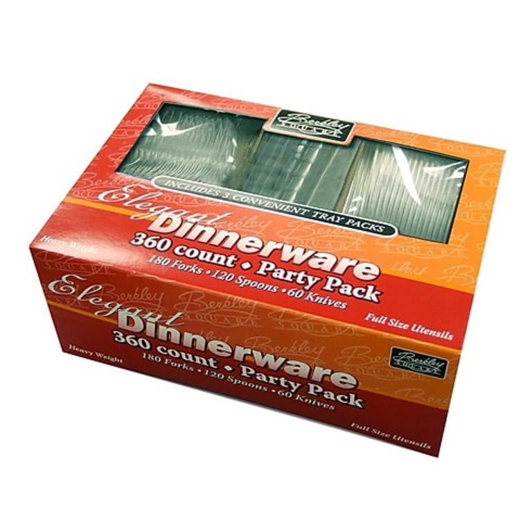 3-BOXES PLASTIC DINNERWARE