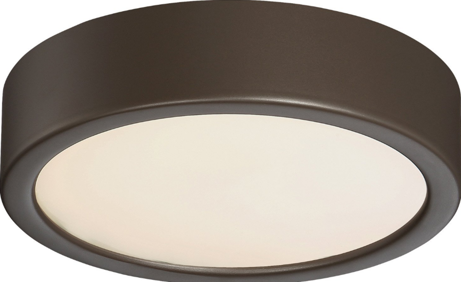BRONZE 1-LIGHT FLUSH MOUNT