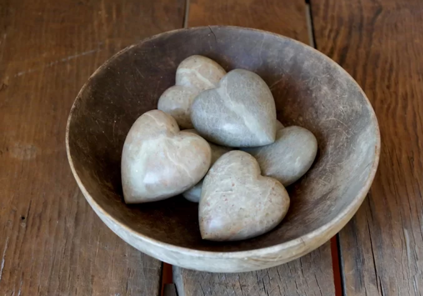36-HEART SOAPSTONES