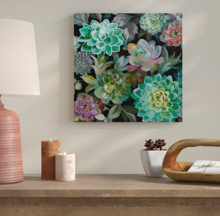 35"X35" SUCCULENTS ART PRINT