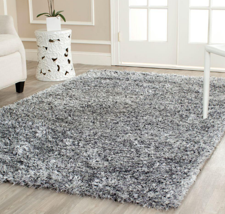 6'X9' GRAY/BLACK SHAG RUG
