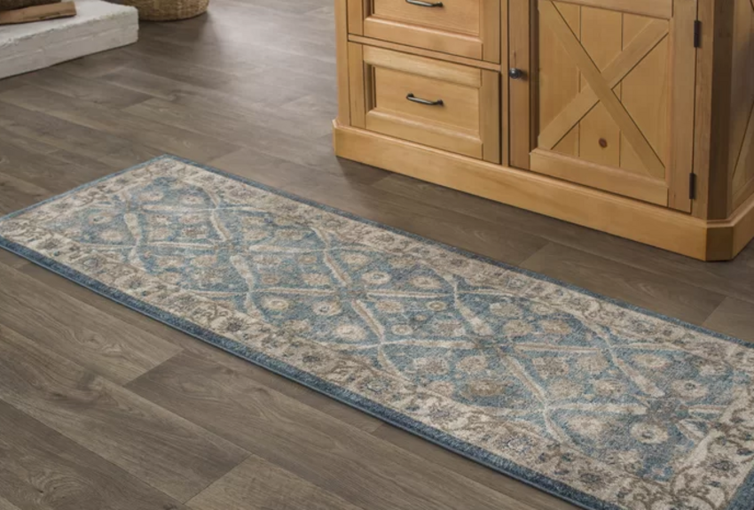 2'X6' BLUE/BEIGE AREA RUG