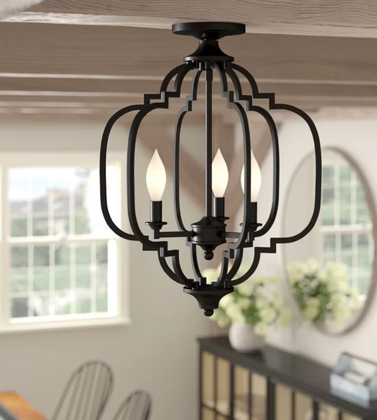 3-LIGHT SEMI-FLUSH MOUNT