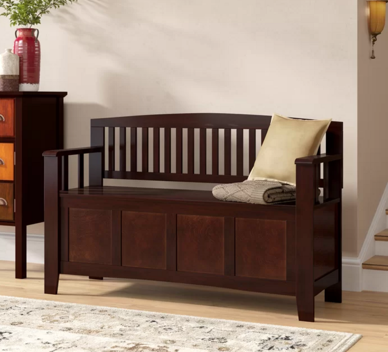 WOOD STORAGE BENCH
