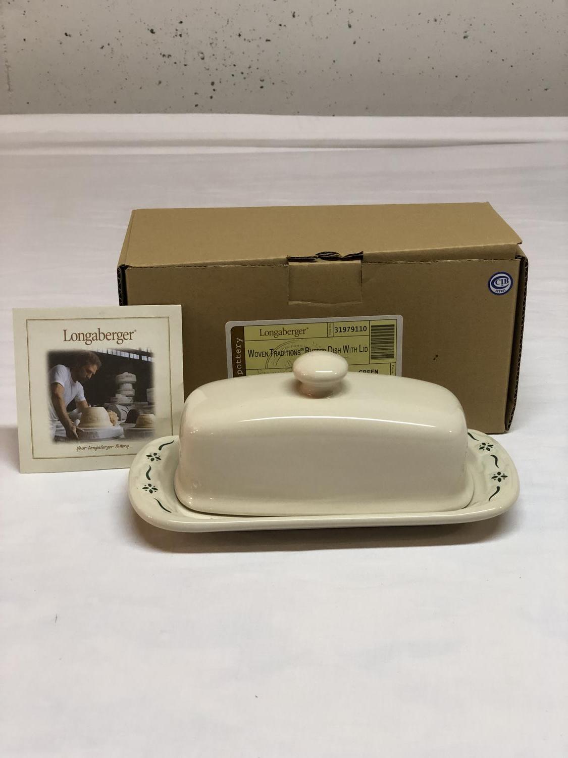 Longaberger top butter dish