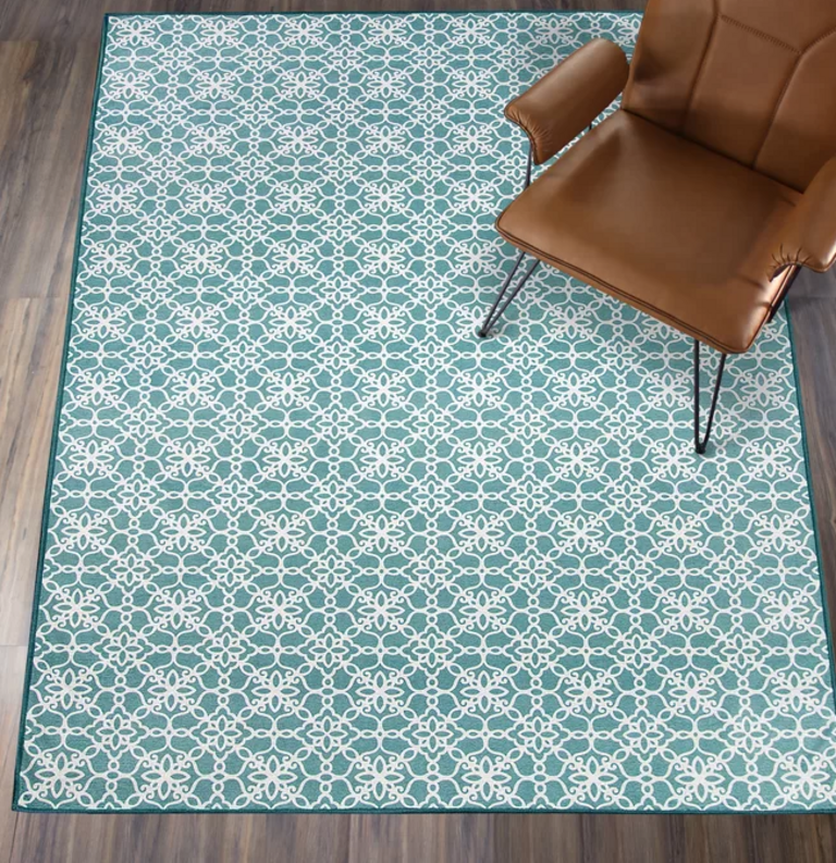BLUE/WHITE AREA RUG