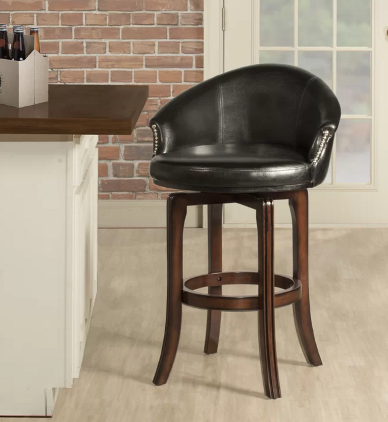 FAUX LEATHER BAR STOOL