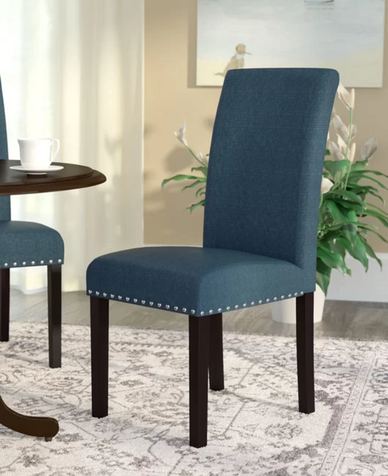 BLUE UPHOLSTERED CHAIR