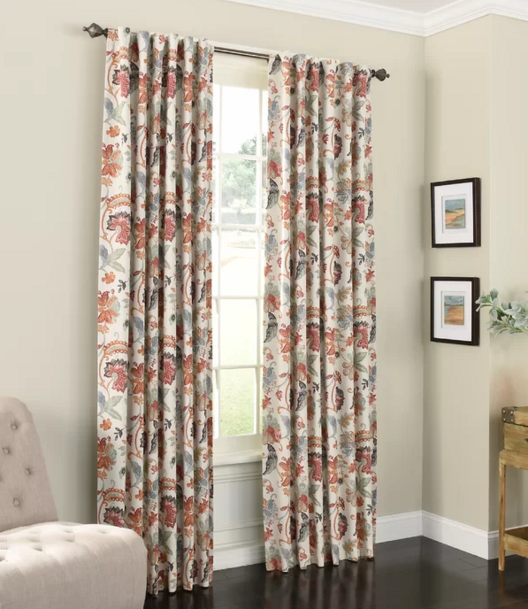 2-JESSAMY FLORAL CURTAINS