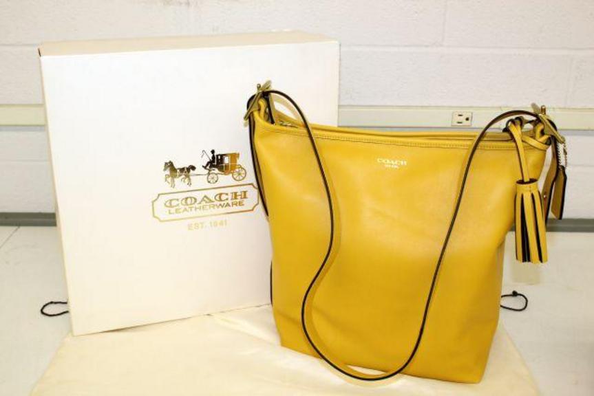 Yellow discount coach tote