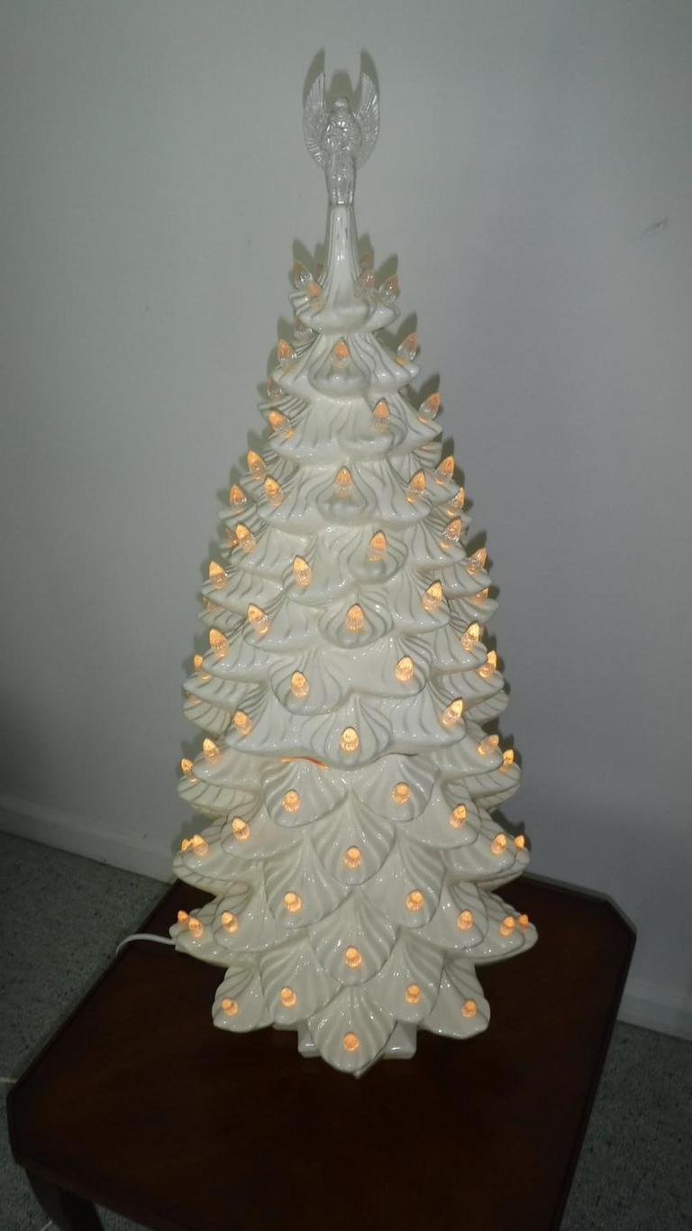 Large White Ceramic Christmas Tree