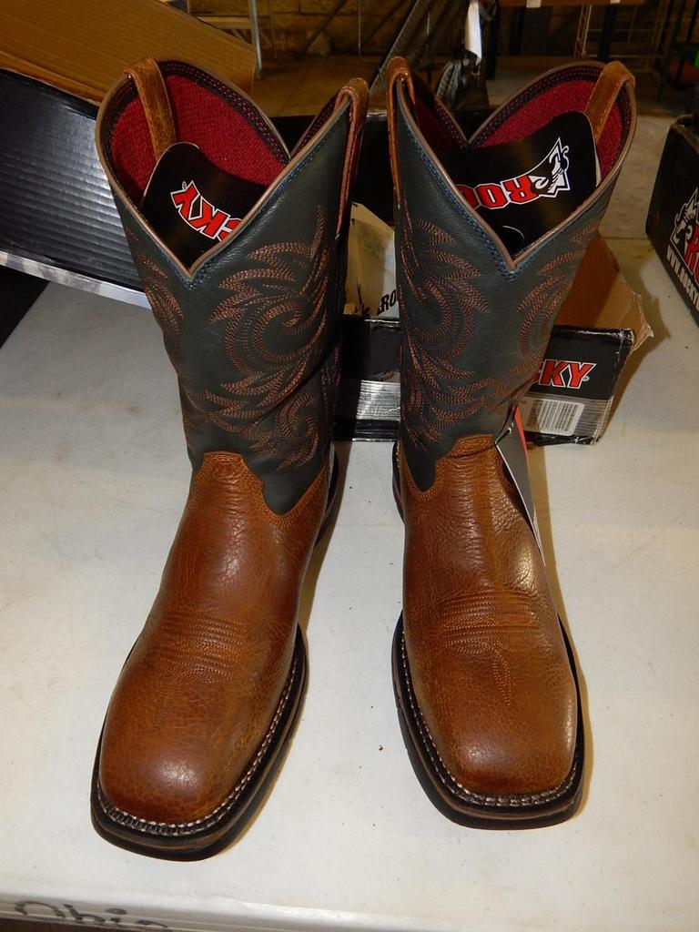 Auction Ohio Long Range Cowboy Rocky Boots