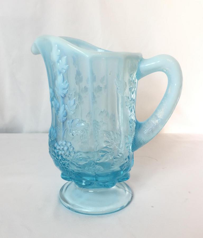 Auction Ohio Blue Fenton Pitcher