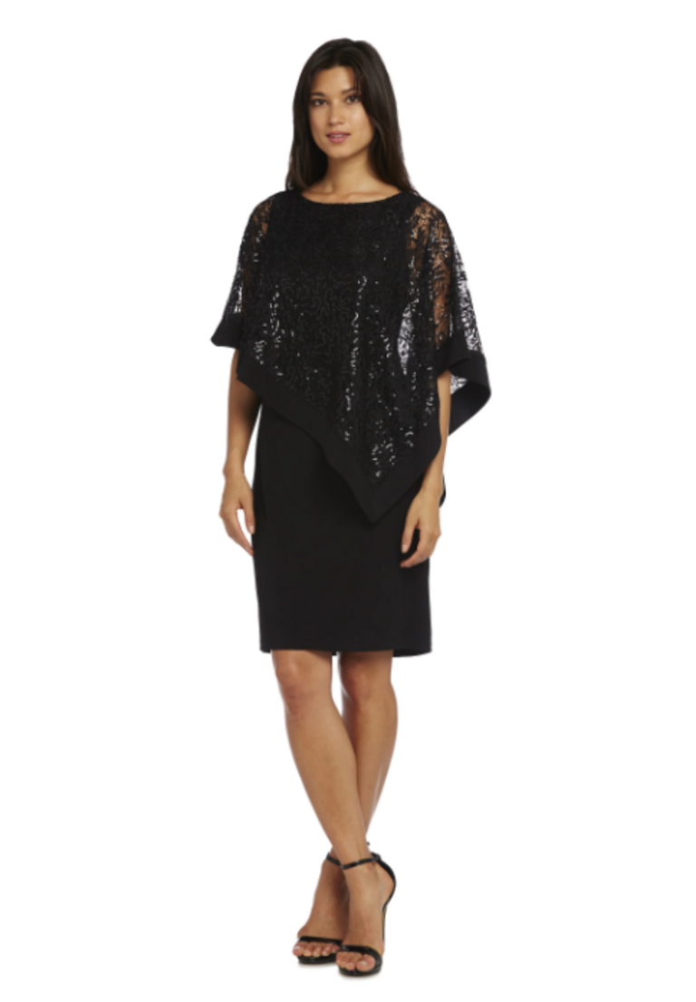 BLACK PONCHO DRESS-14
