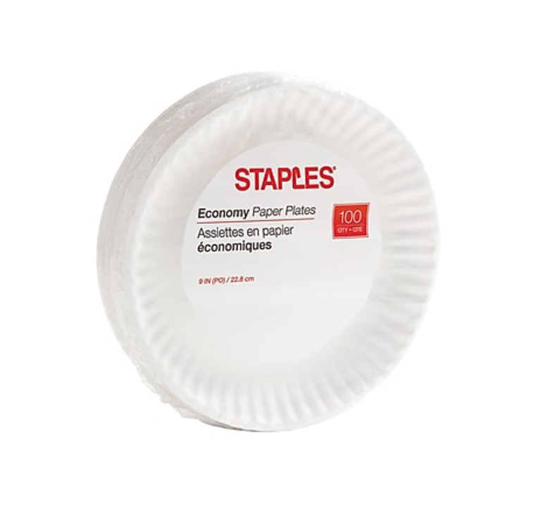 1000-PAPER PLATES 9"