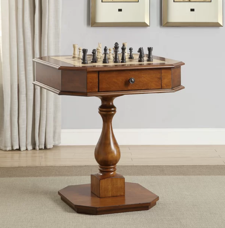 28" CHESS-BACKGAMMON TABLE