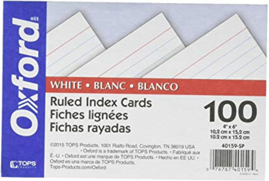 64-PK 100-CT INDEX CARDS