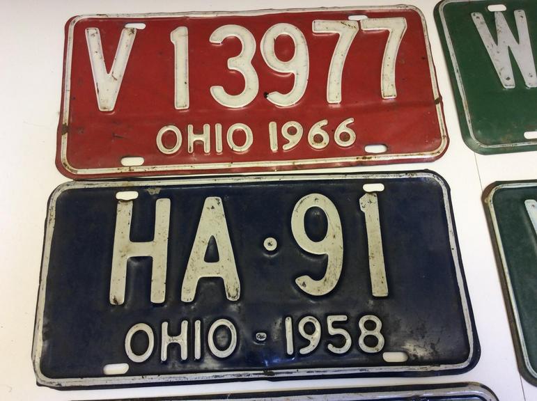 Auction Ohio Vintage Ohio License Plates