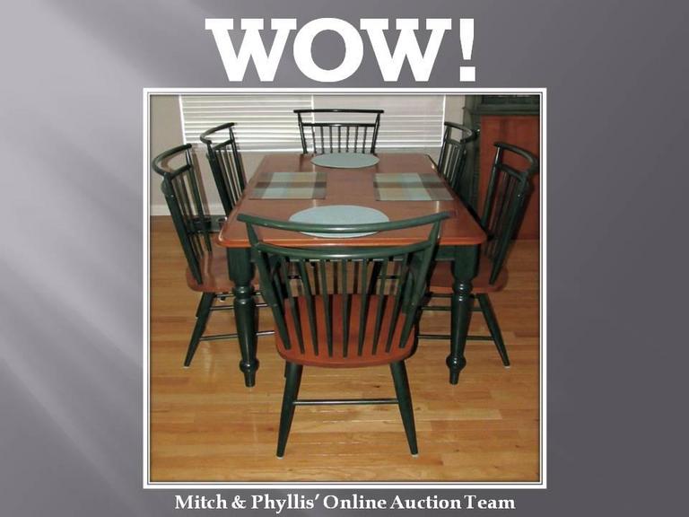 Auction Ohio Farmhouse Kitchen Table Plus