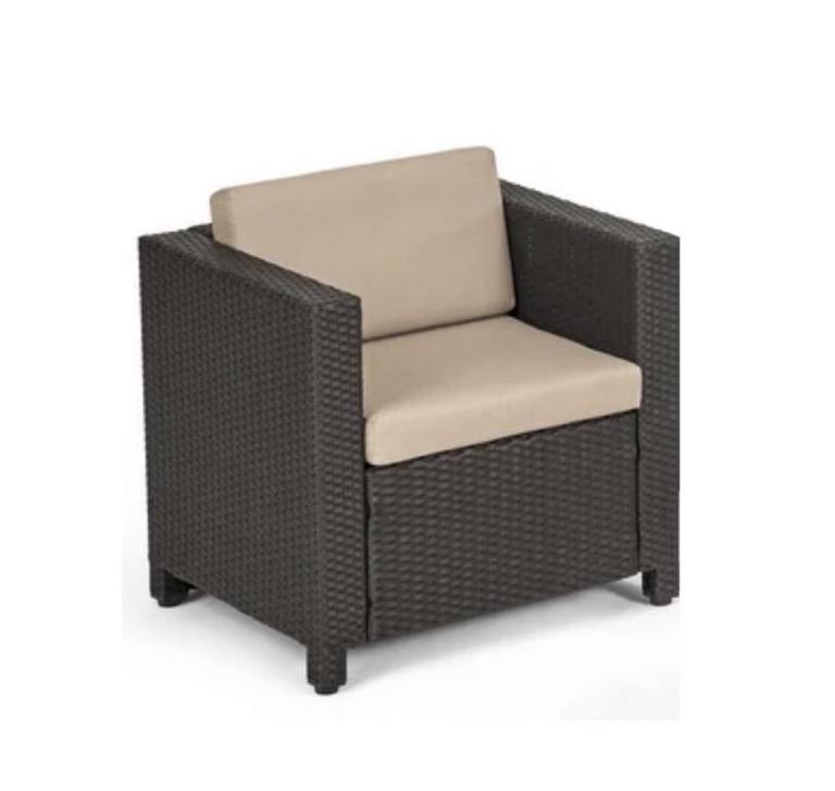 BROWN WICKER GLENBAR CHAIR