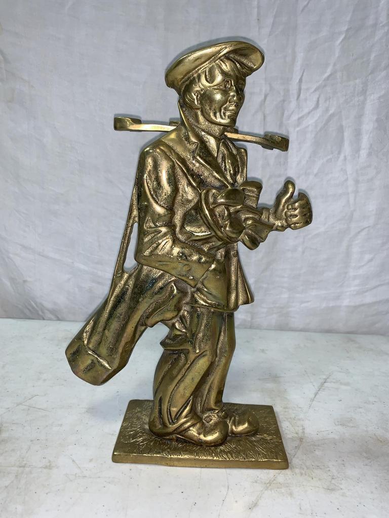 Auction Ohio Brass Golfer Bar Tool Rack