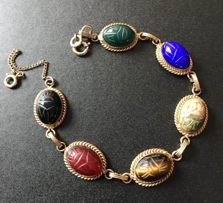 Vintage on sale scarab bracelet