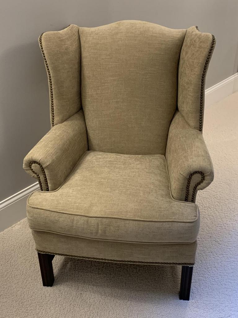 Auction Ohio Pottery Barn Wingback Chair