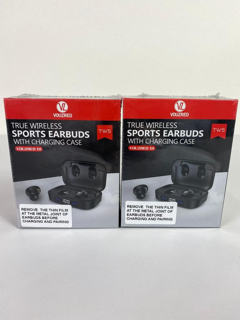 Auction Ohio Set of 2 Vouzred True Wireless Sports Earbuds with