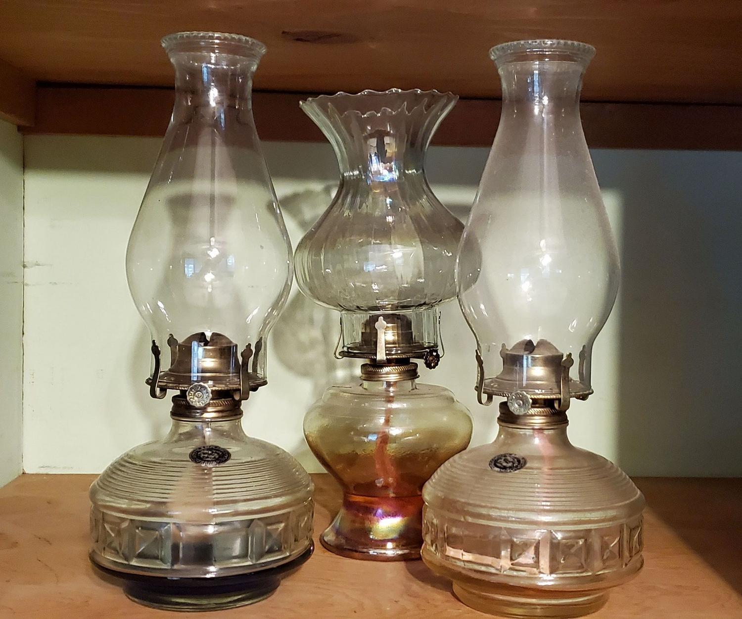 Auction Ohio  Antique Hurricane lamps