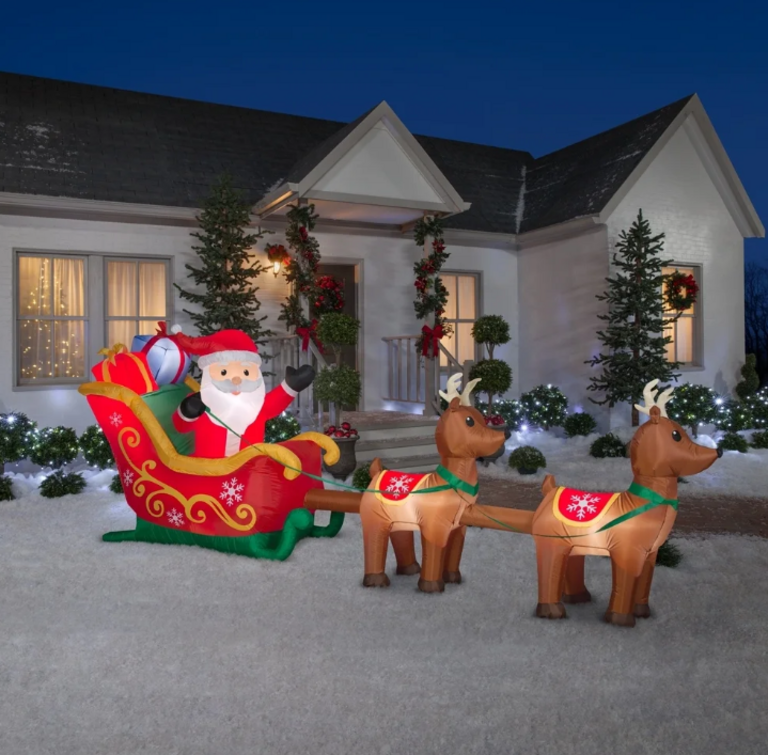 13' X 5' INFLATE SANTA/SLEIGH