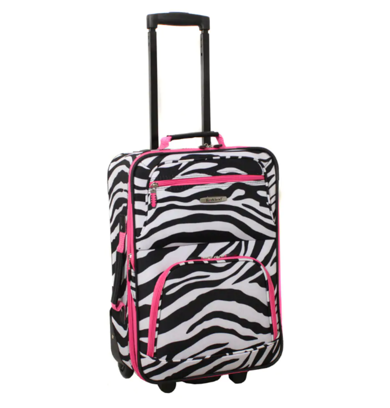 CARRY-ON ZEBRA PRINT LUGGAGE