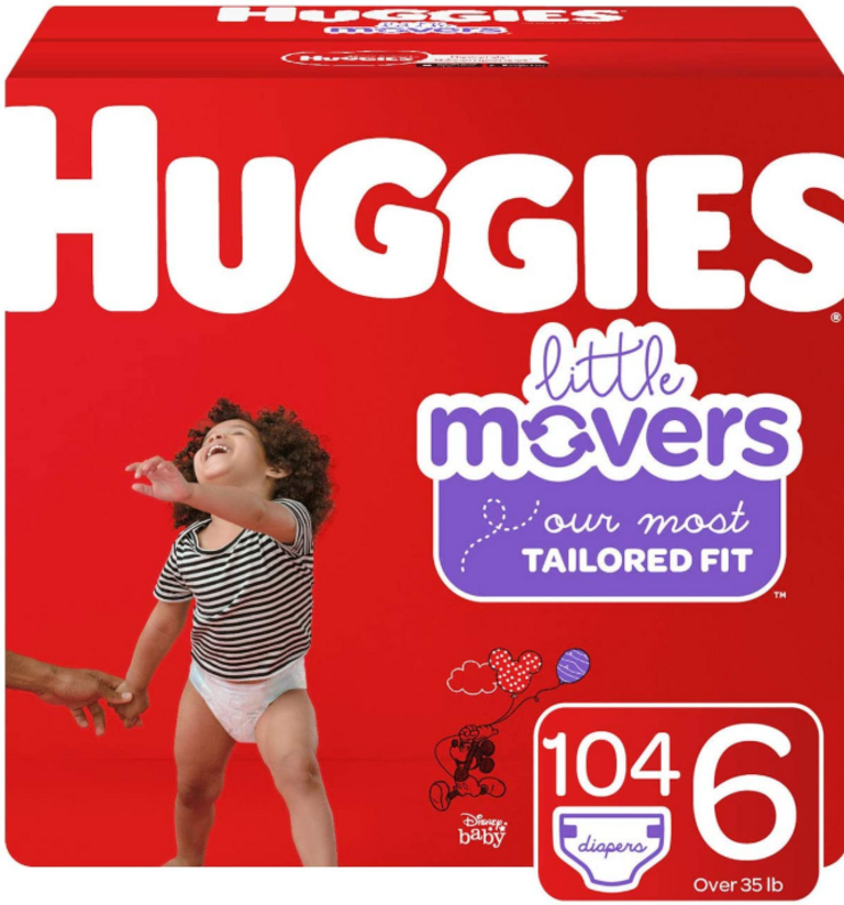 104 HUGGIES DIAPERS, SZ 6