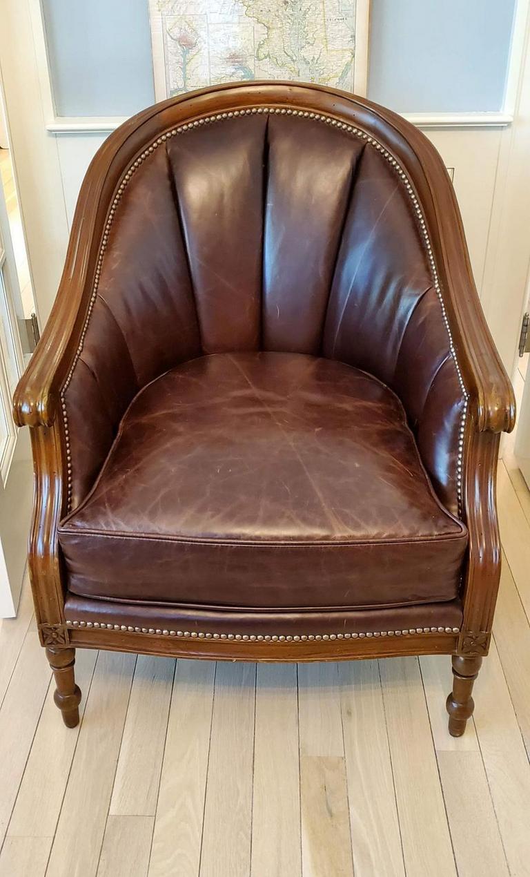 Auction Ohio Arhaus Leather Chair