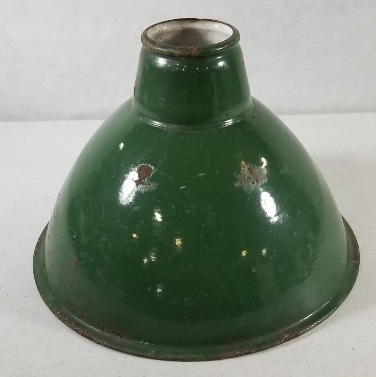 Auction Ohio Vintage Green Light Fixture