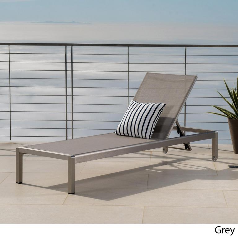 OUTDOOR ALUMINUM CHAISE LOUNGE