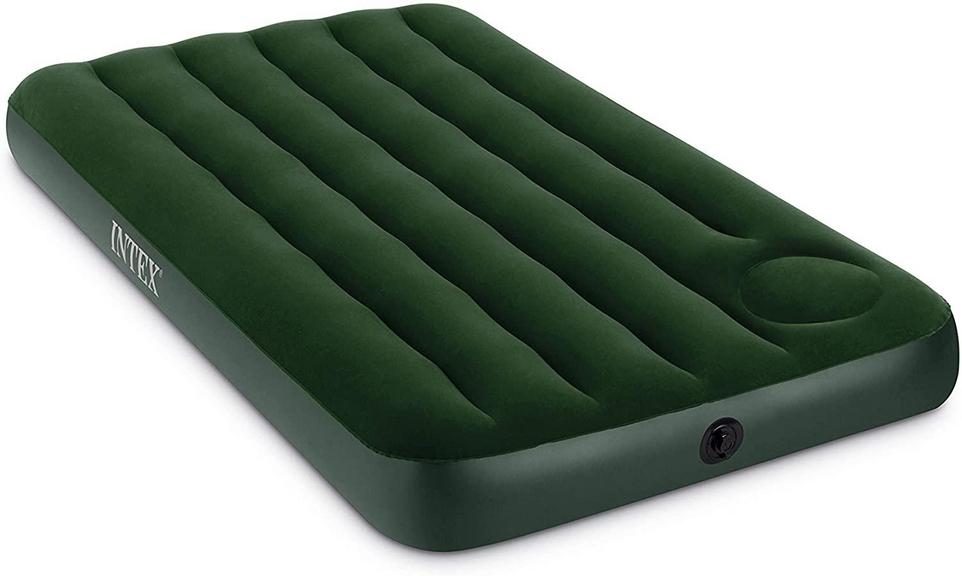 TWIN INTEX AIRBED W/ FOOT PUMP