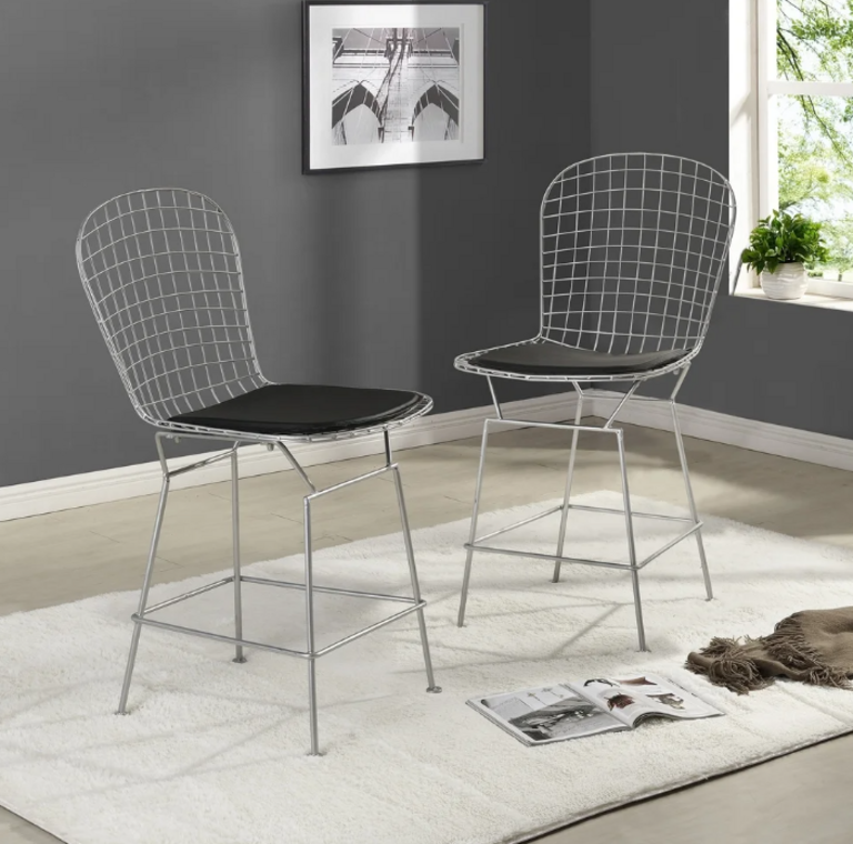 2 RETRO COUNTER STOOLS, 24"