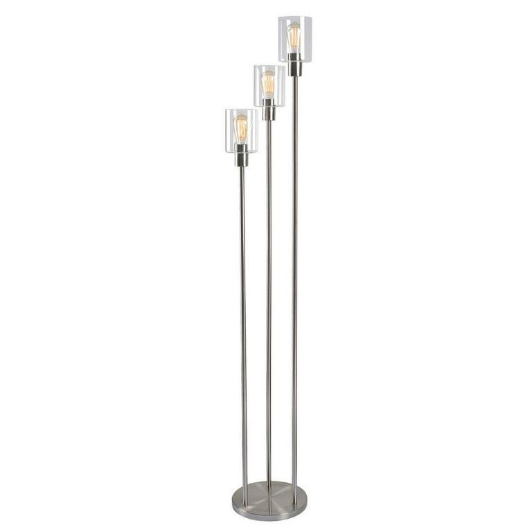 3-LIGHT MOSLEY FLOOR LIGHT, 73"