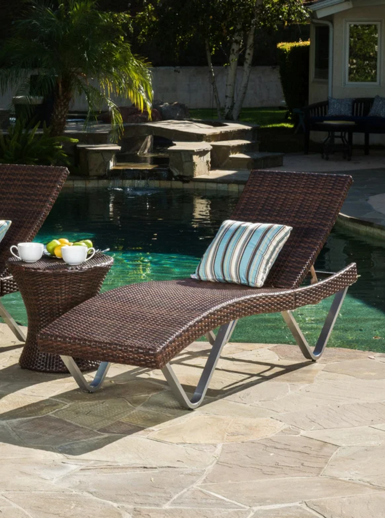 SAN MARCO WICKER CHAISE LOUNGE