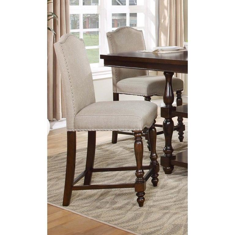 2 BURLAP COUNTER CHAIRS