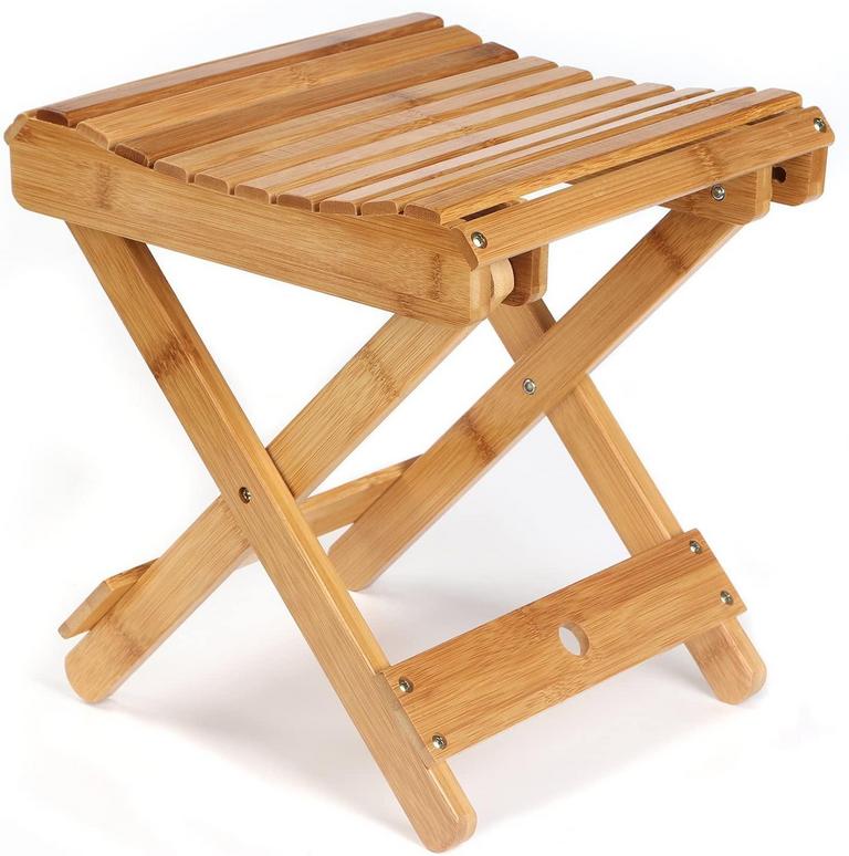 12" BAMBOO SHOWER STOOL