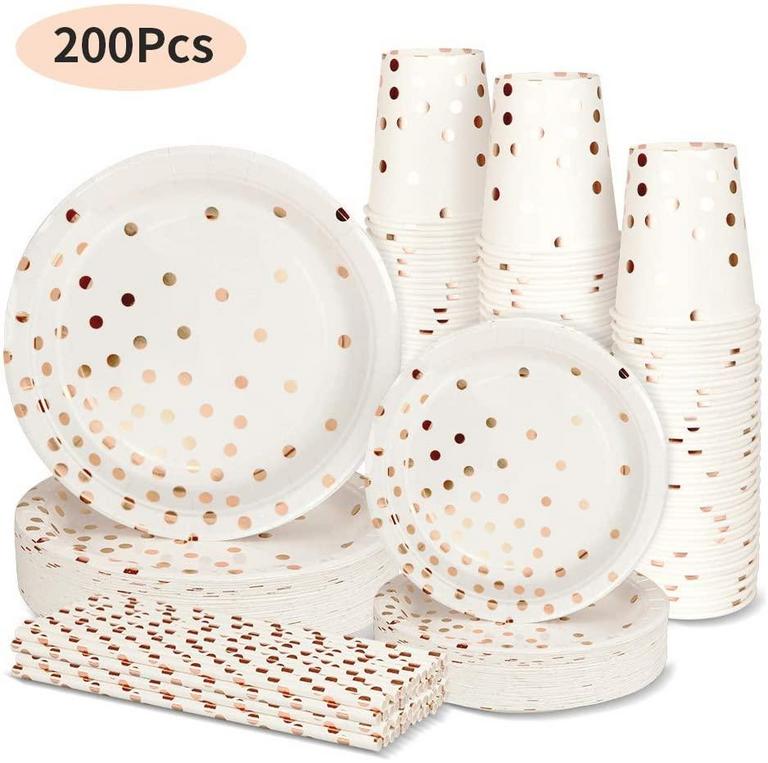 200PC PAPER PARTY SUPPLIES KIT