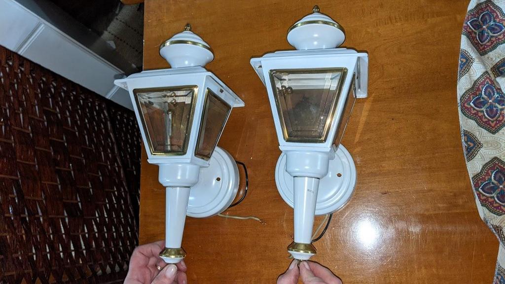 Auction Ohio 2 Outdoor light covers 1965