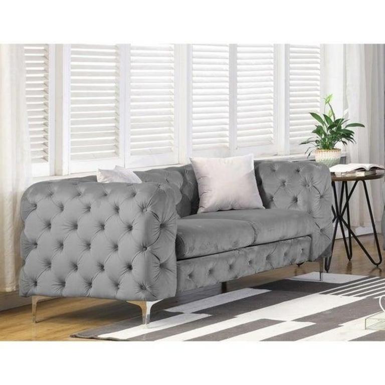 TUFTED VELVET LOVESEAT