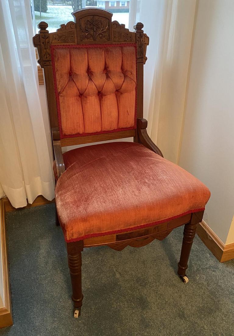 Auction Ohio Antique Victorian Parlor Chair