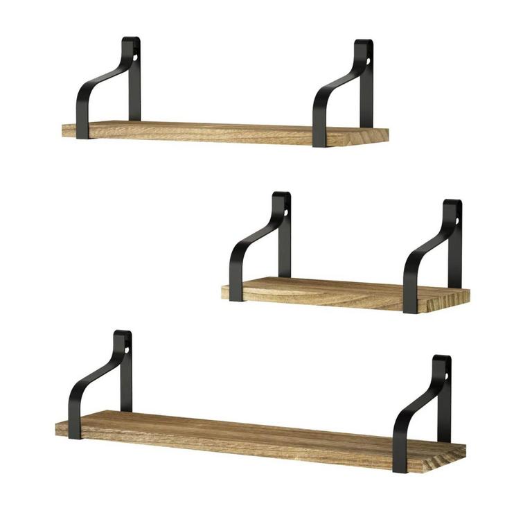 3 FLOATING WALL SHELVES