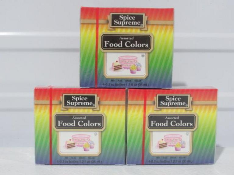 Auction Ohio (3) Spice Supreme Food Color 4 Pack