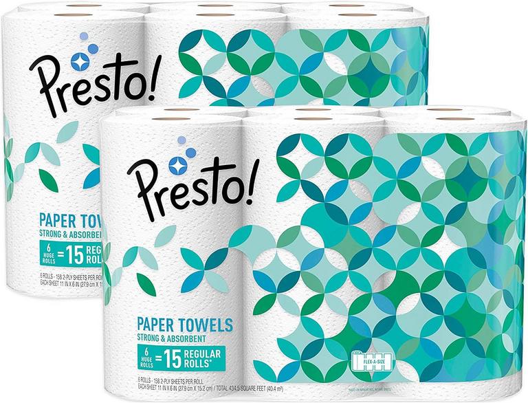 12 PRESTO PAPER TOWEL ROLLS