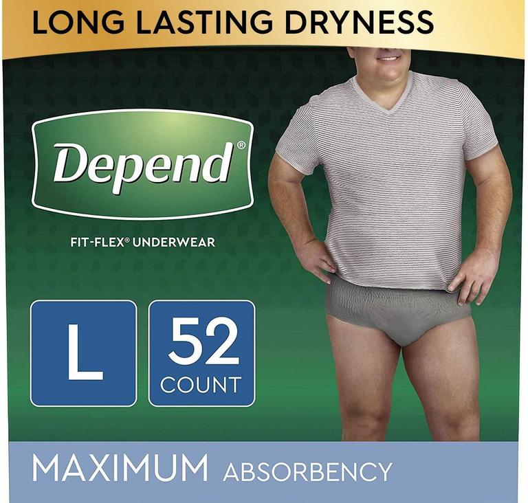 52 DEPEND MEN'S LG UNDERWEAR