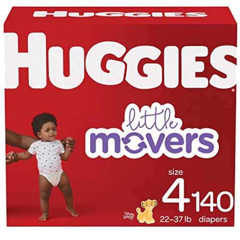 140 HUGGIES SIZE 4 DIAPERS